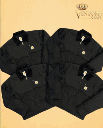 CARHARTT REWORKED BLACK DETROIT JACKET