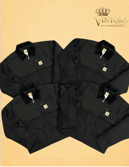 CARHARTT REWORKED BLACK DETROIT JACKET